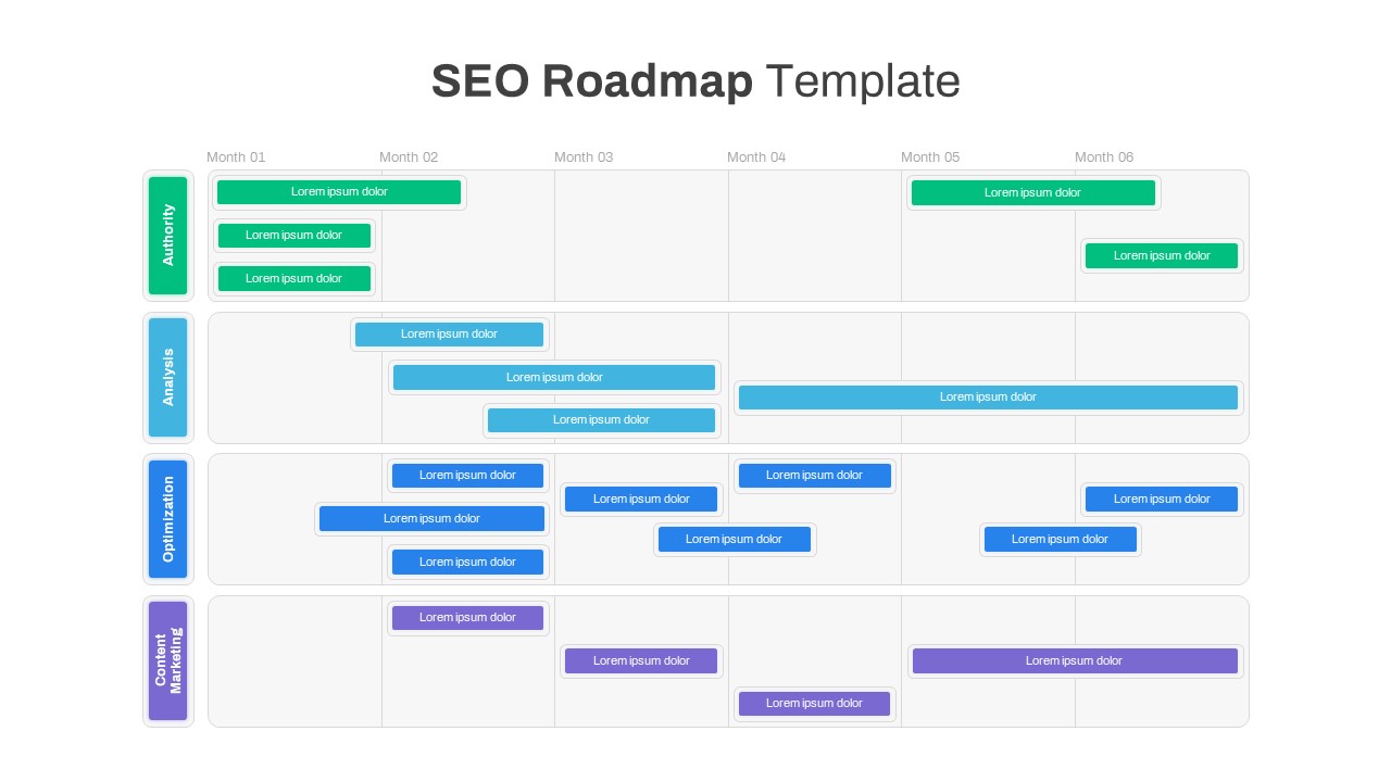 SEO Roadmap PowerPoint Template