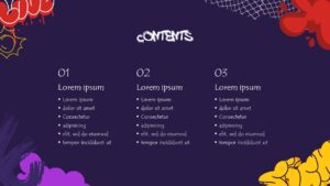 contents Graffiti Style ppt Free slide