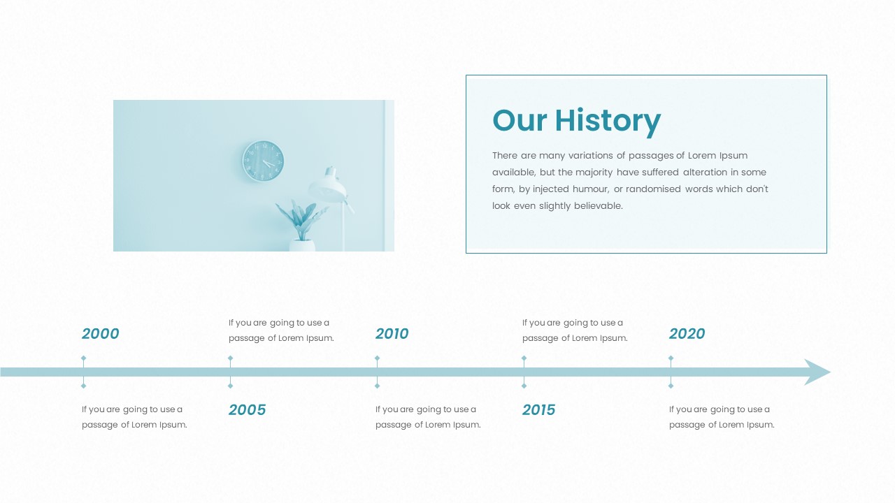 Clean Deck Free Presentation Template History