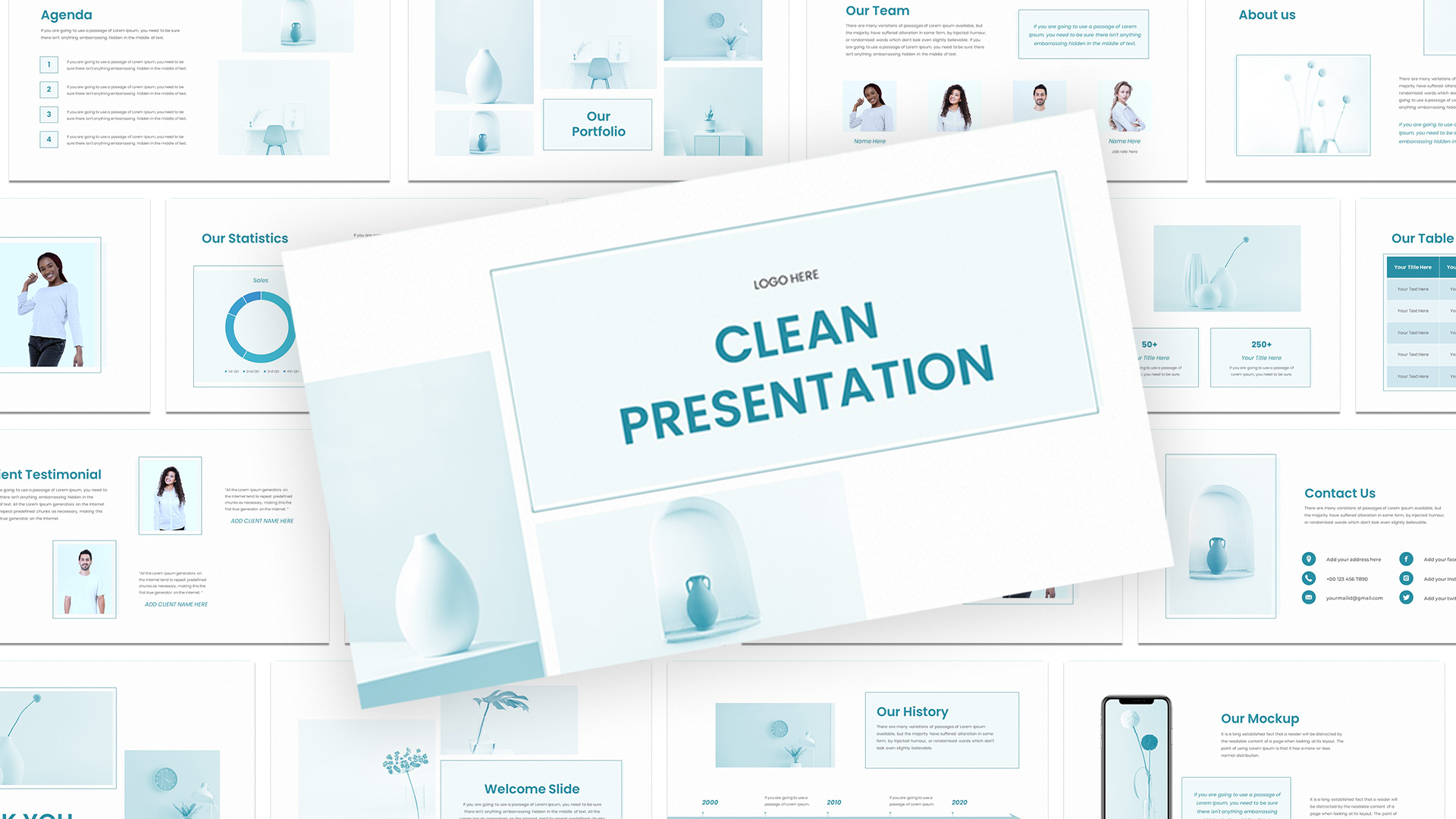 Clean Deck Free Presentation Template