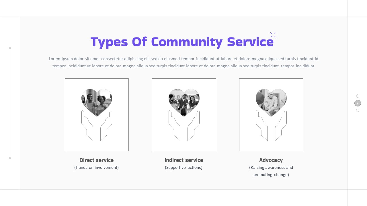 Free Community Service PowerPoint Template Types