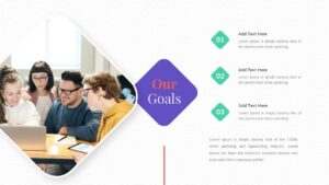 Modern Deck Free PowerPoint Templates Goals