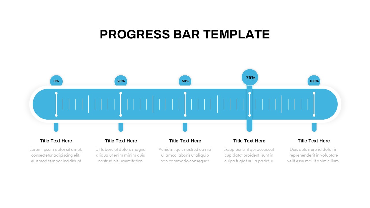 Progress Bar Chart PowerPoint Template - SlideBazaar