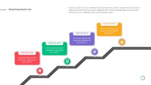 Roadmap Deck Free PPT Template Paths