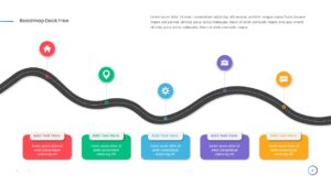 Roadmap Deck Free PowerPoint Template Stops