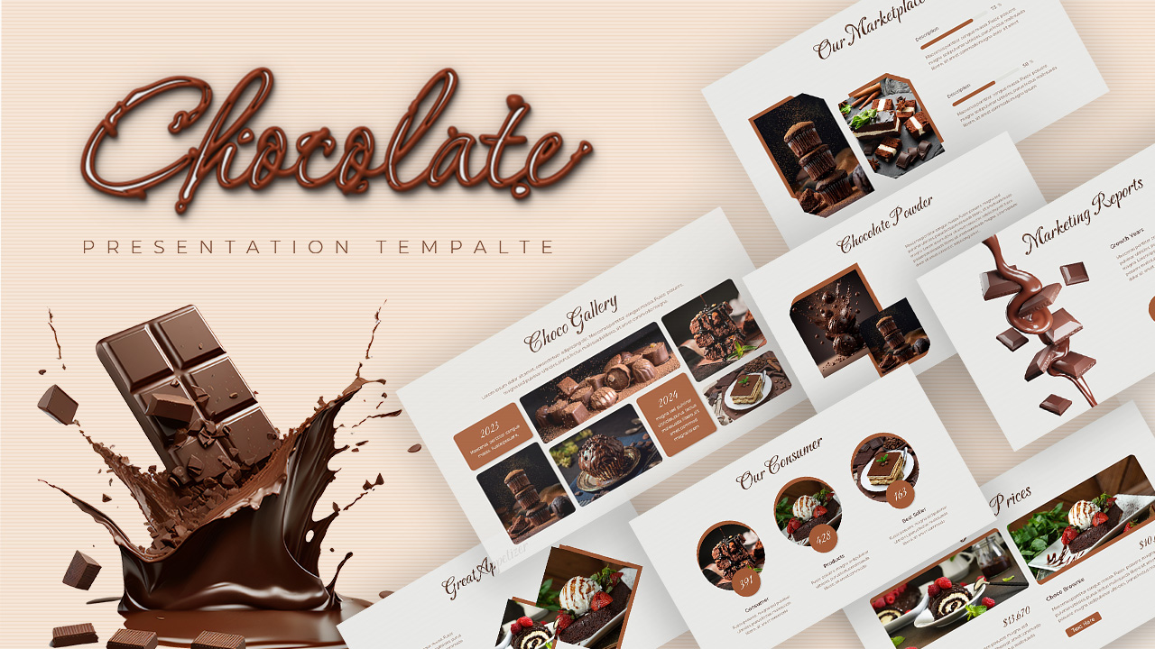 Chocolate PowerPoint Template Deck
