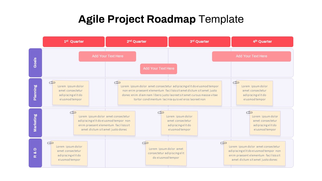 Agile Project Roadmap PowerPoint Template