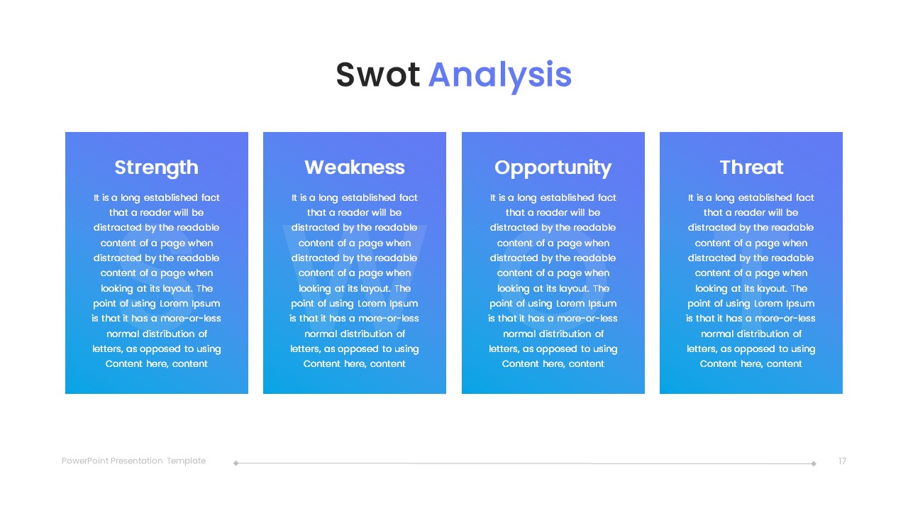 Free Marketing Plan PowerPoint Template swot analysis