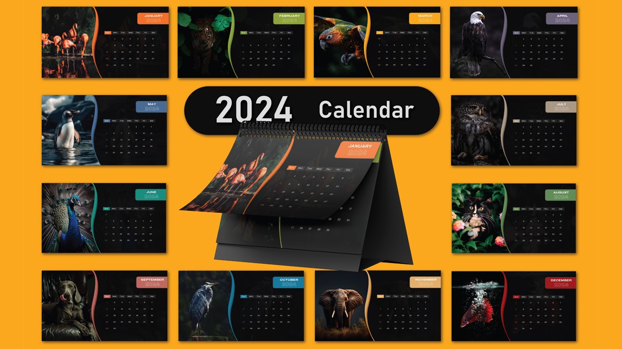Free PowerPoint Calendar 2024 Template