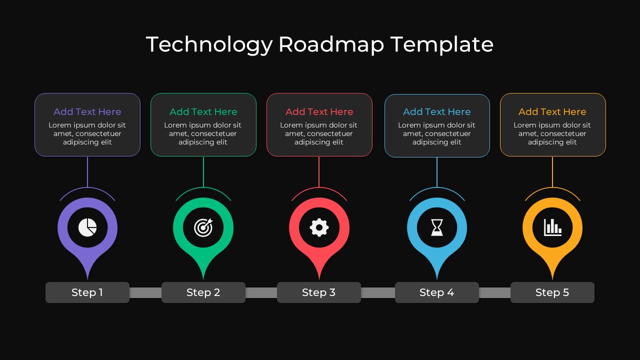 Technology Roadmap Presentation Template Black