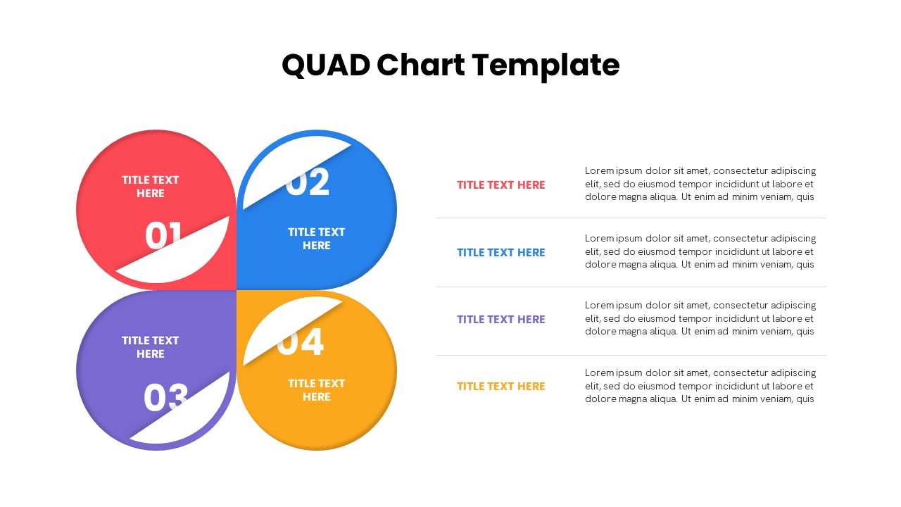 4 QUAD Chart PowerPoint Template