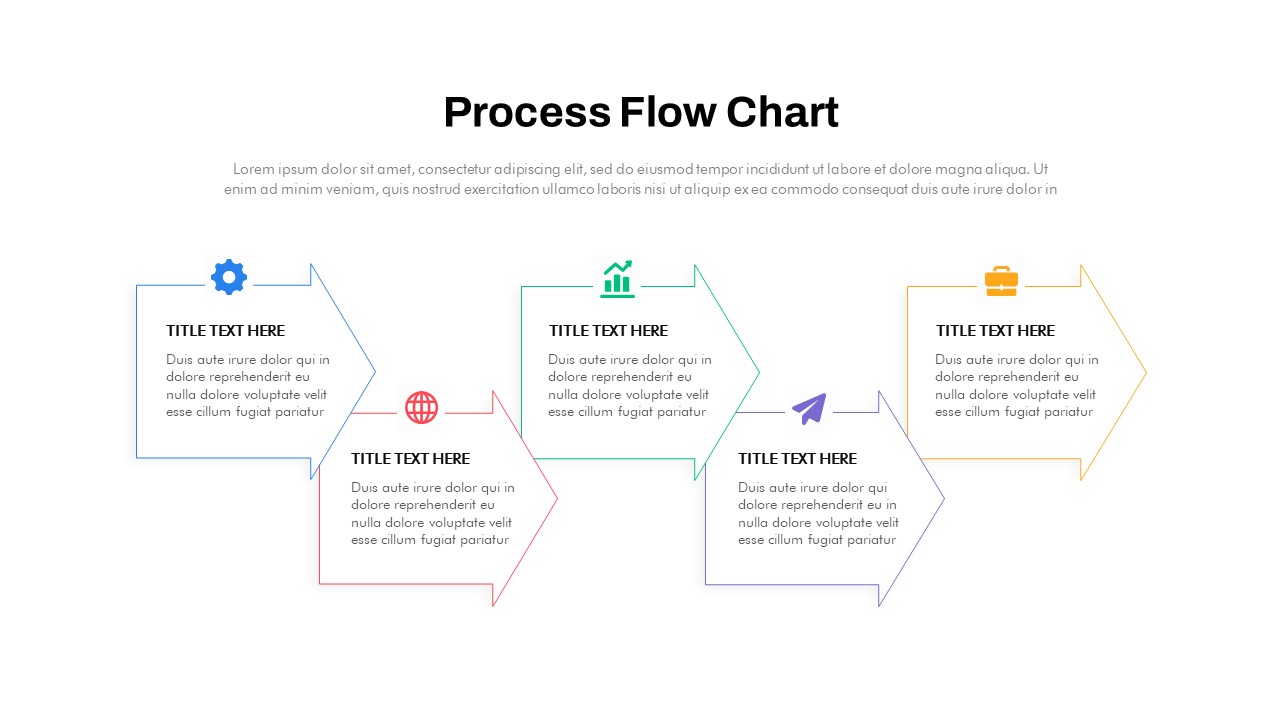 Animated Process Flow Chart PowerPoint template