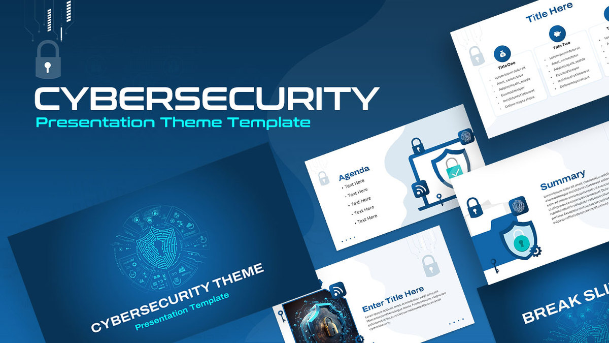 Cybersecurity PowerPoint Template SlideBazaar