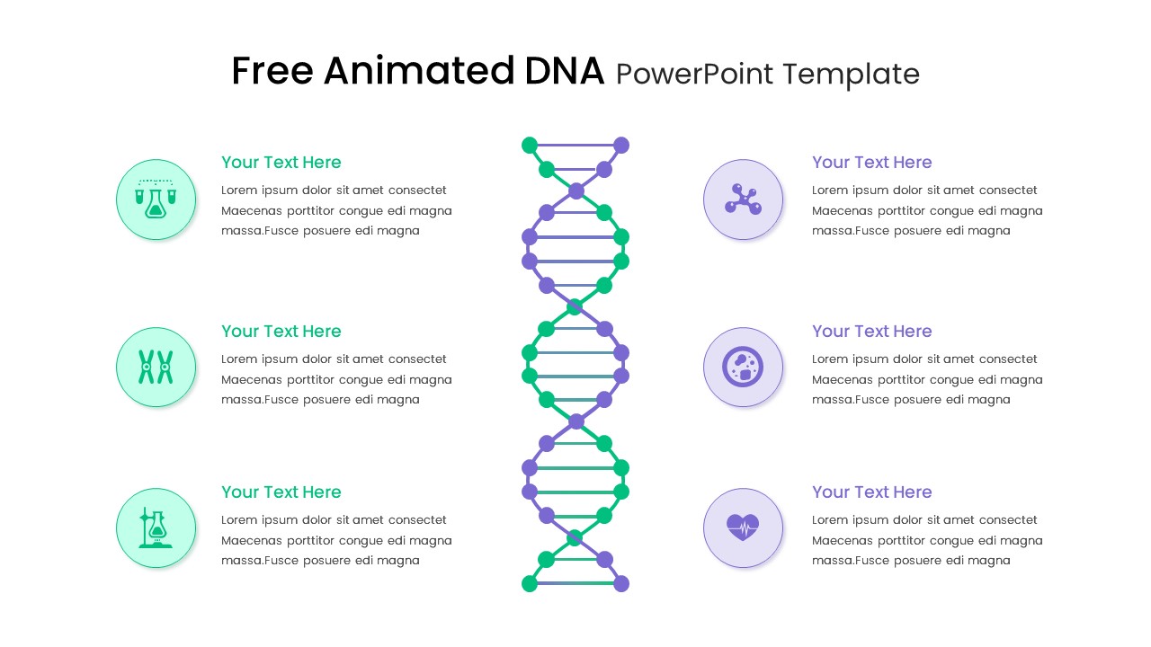 Free Animated DNA PowerPoint Template
