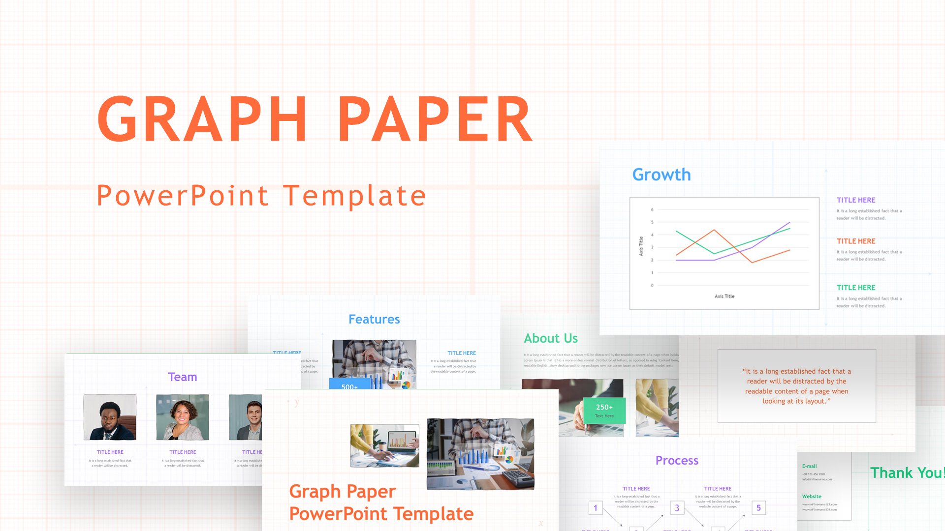 Graph Paper PowerPoint Template Deck