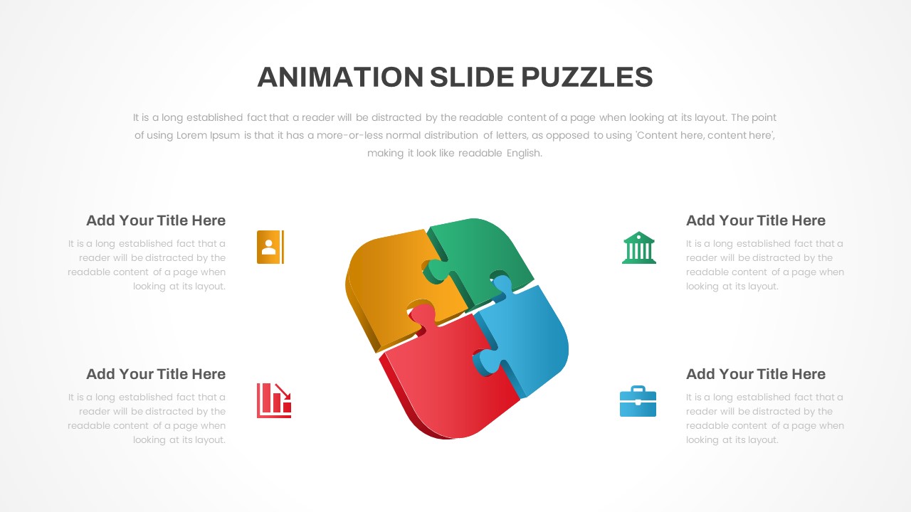 Animated Puzzle PowerPoint Template