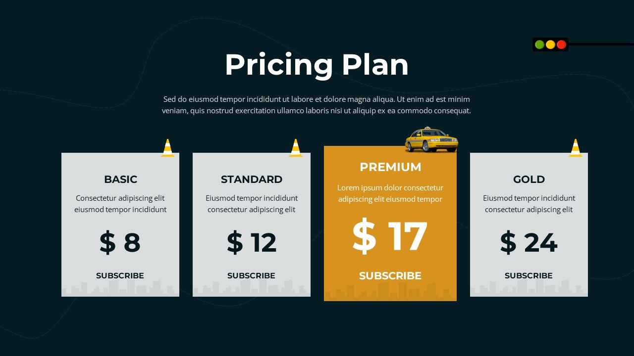 Cab-Service-PowerPoint-Template-Pricing