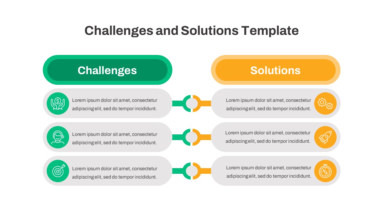 Free Challenges and Solutions PowerPoint Template