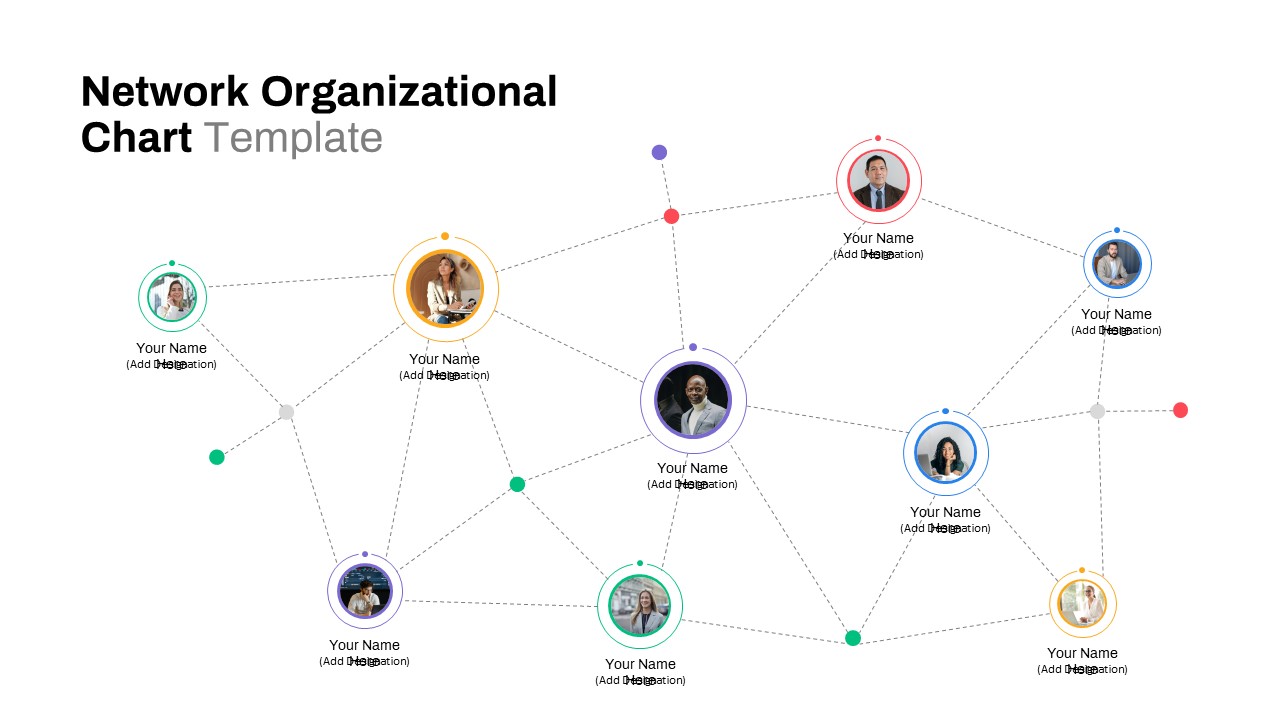 Network Org Chart PowerPoint Template