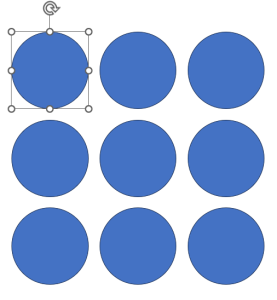 Smart Shape Replicator replicating shapes in a grid pattern in SlideBazaar's PowerPoint plugin