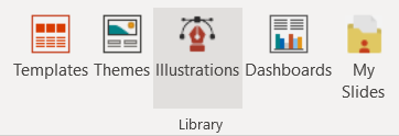 Use this button to add illustrations to your presentation using SlideBazaar's PowerPoint plugin