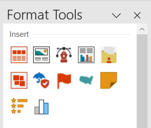 Insert section of Format Tools that come with SlideBazaar's PowerPoint add-in