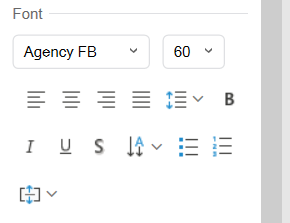 Font section of Format Tools in SlideBazaar's PowerPoint add-in