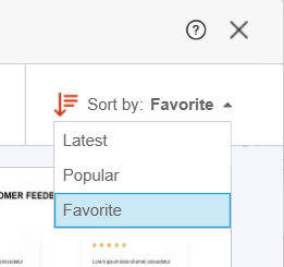 Sort by favorites feature in SlideBazaar's PowerPoint add-in