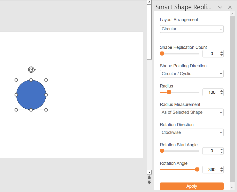 Using Smart Shape Replicator feature in SlideBazaar's PowerPoint plugin