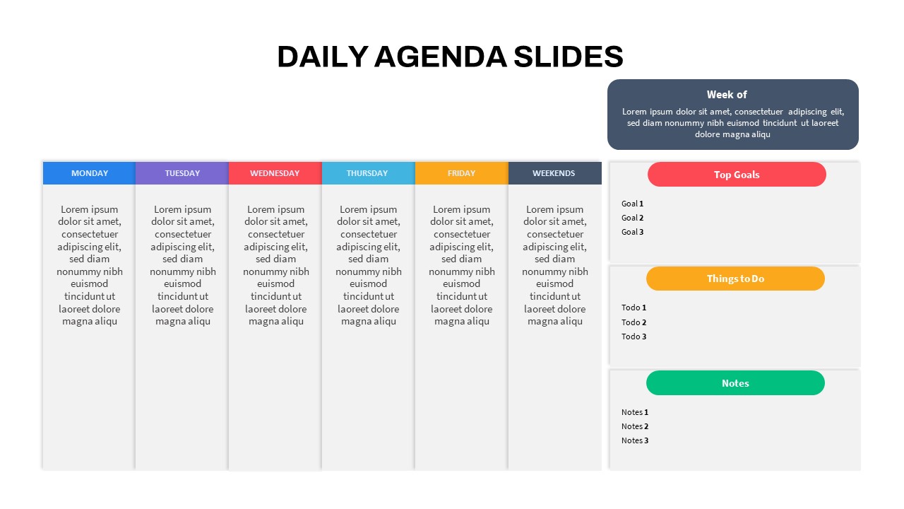 Daily Agenda PowerPoint Template