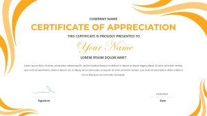 Free Certificate PowerPoint Template name