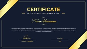 Free Certificate PowerPoint Template names