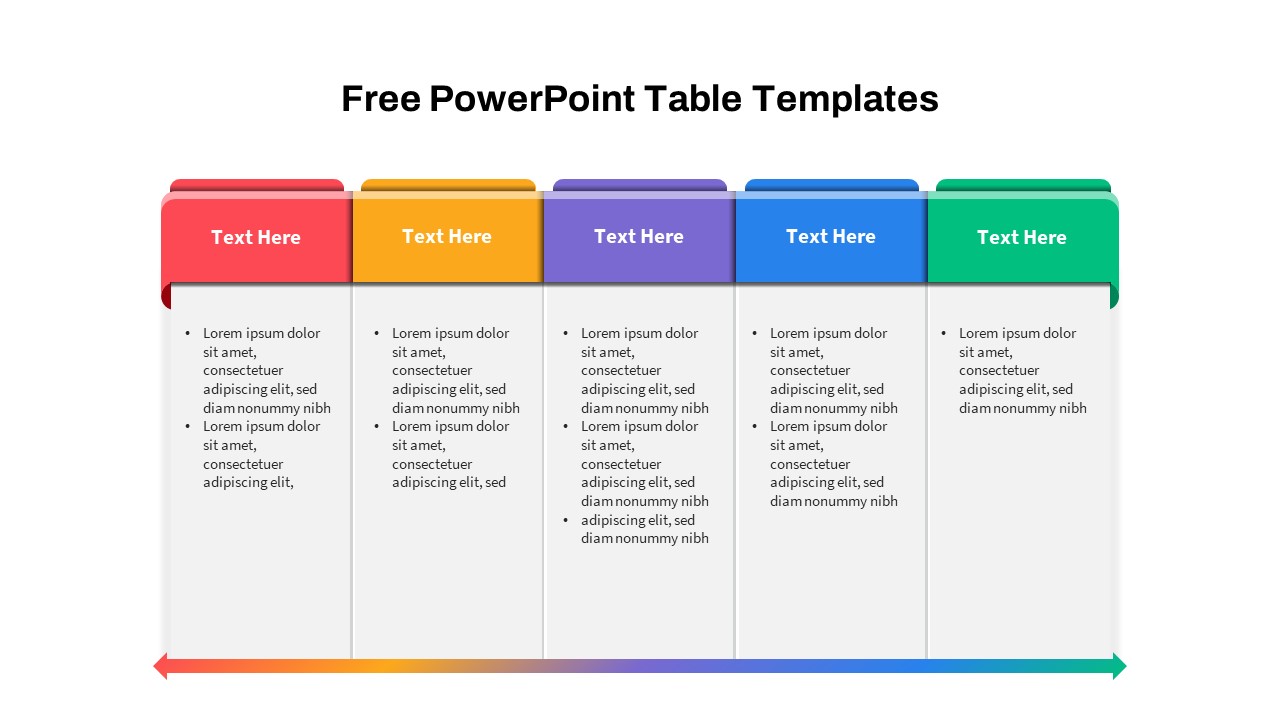 Free PowerPoint Table Template 6 Data Comparison Slides Free PowerPoint Table Template 6 Data Comparison Slides