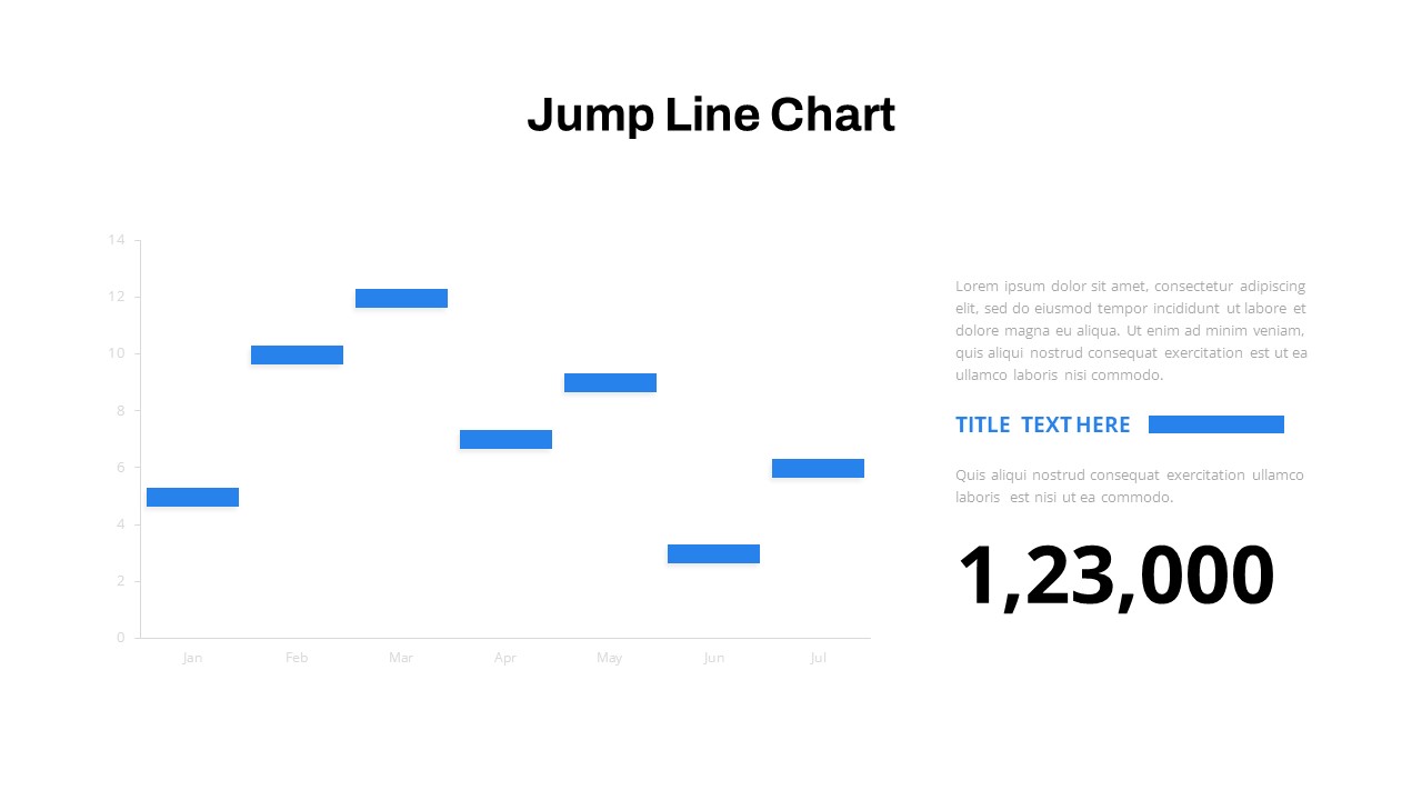 Jump Line Chart PowerPoint Template