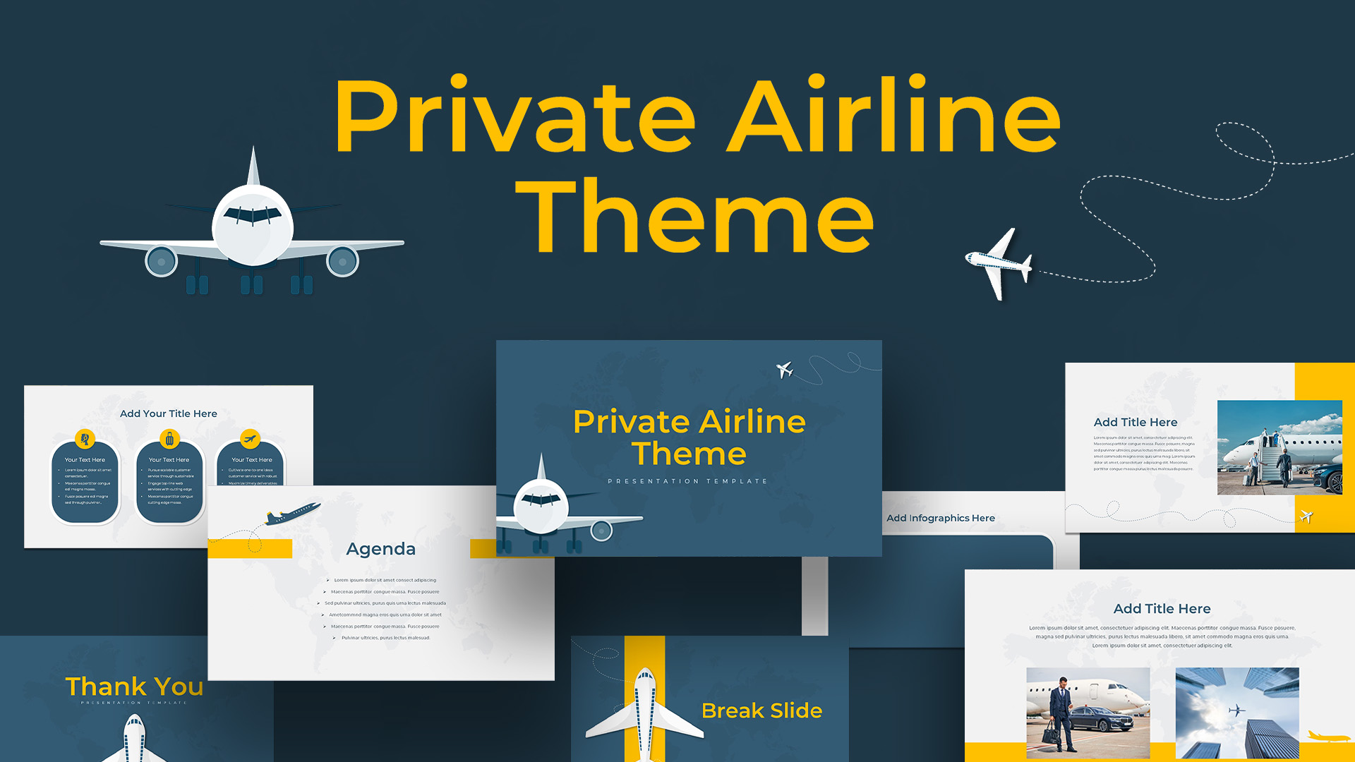 Private Airline PowerPoint Theme