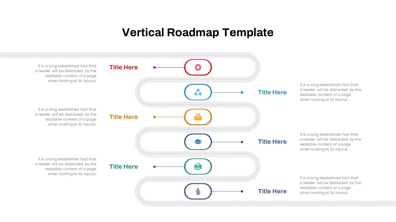 Vertical Roadmap PowerPoint Template