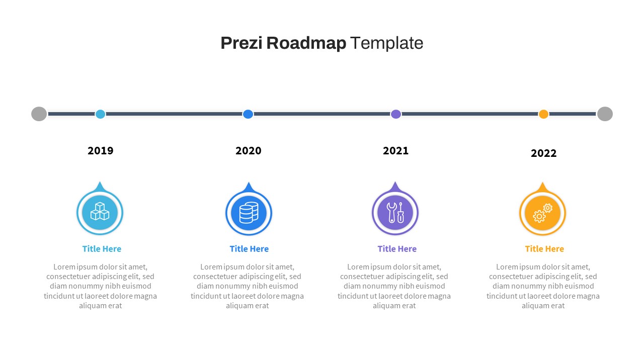 Animated Prezi Style Roadmap PowerPoint Template