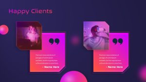 Free Animated Futuristic PowerPoint Template Clients