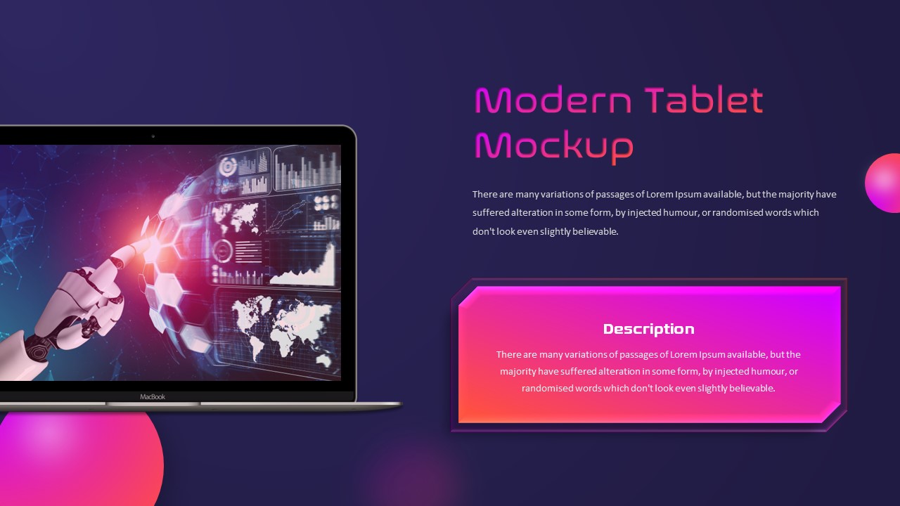 Free Animated Futuristic PowerPoint Template Mockup