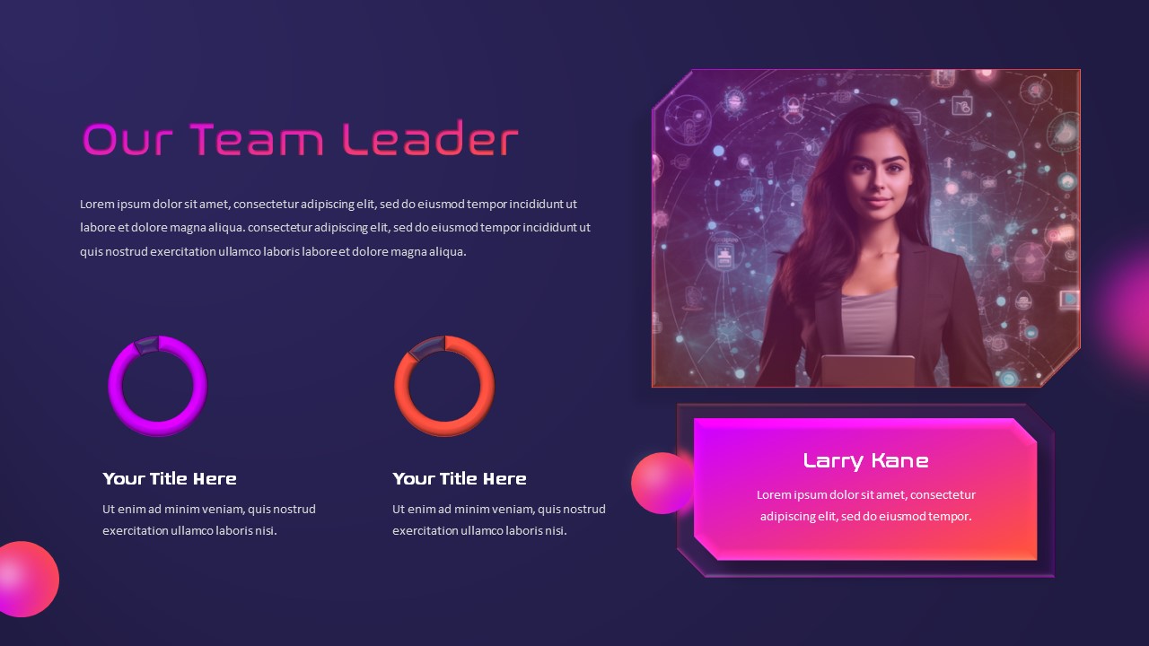 Free Animated Futuristic PowerPoint Template Team Leader