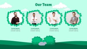 Free Cartoon PowerPoint Template Team