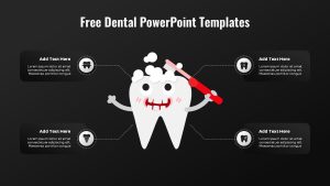 Free Dental Clinic PowerPoint Template Black