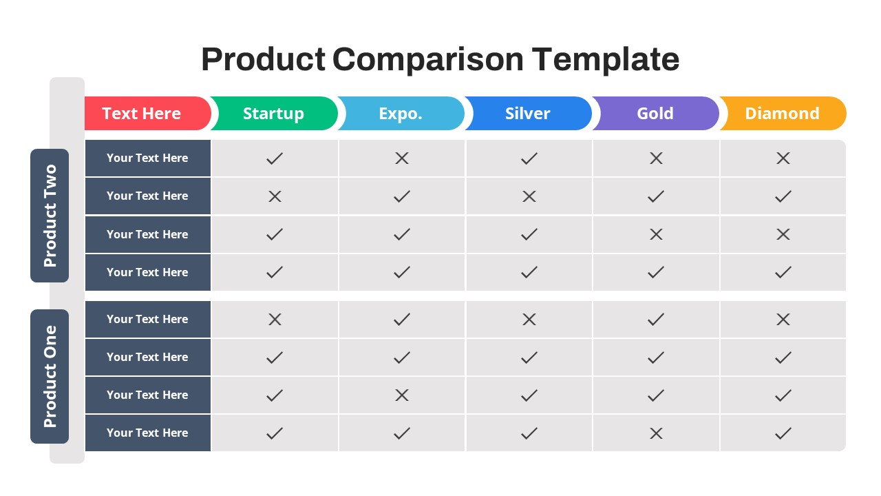 Free Product Comparison PowerPoint Template