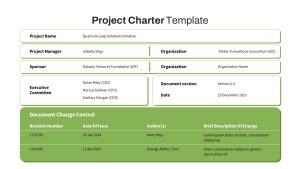 Free Project Charter PowerPoint Template