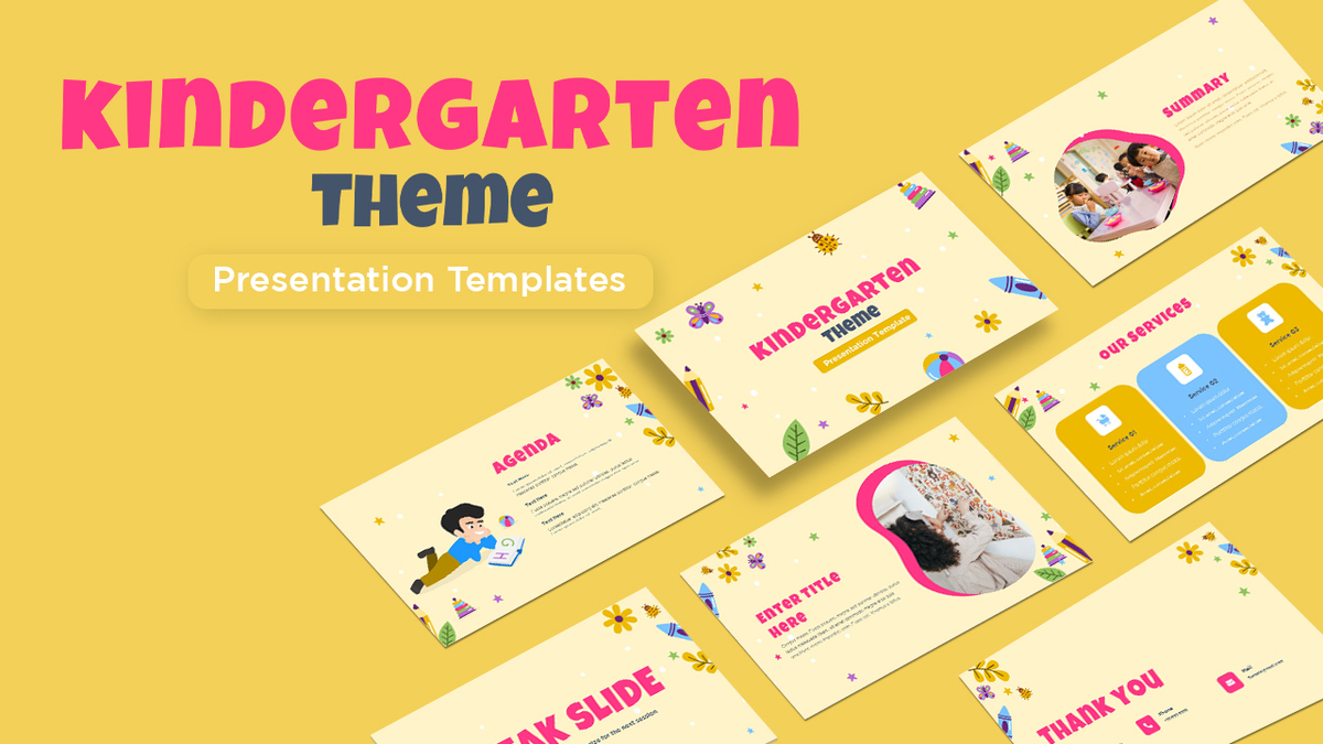 Kindergarten PowerPoint Template SlideBazaar Kindergarten PowerPoint Template SlideBazaar