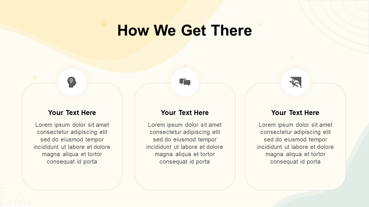 Minimal Background PowerPoint Theme How We Get There Slide