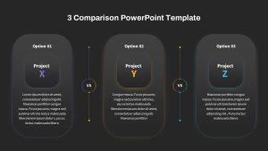 3 Comparison PowerPoint Template Free