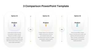 3 Comparison PowerPoint Template Free