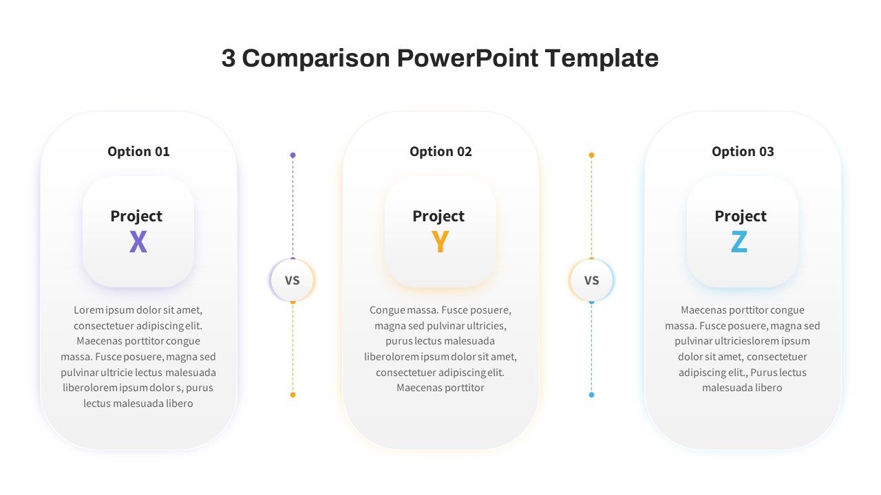 3 Comparison PowerPoint Template Free featured image