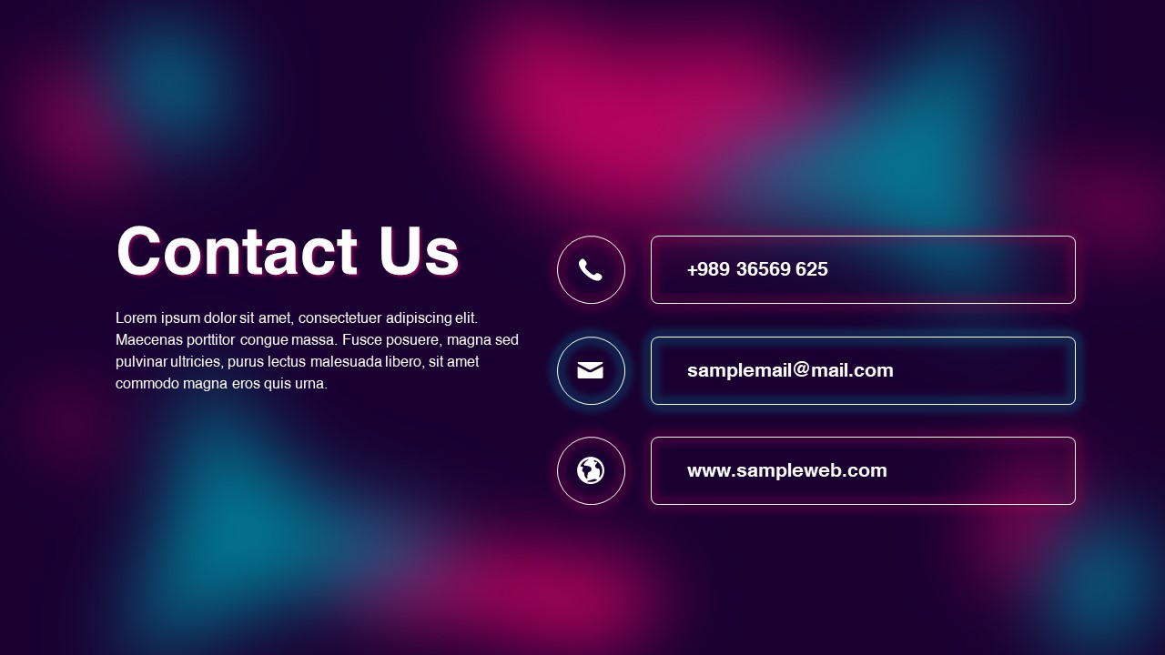 Abstract PPT Theme contact